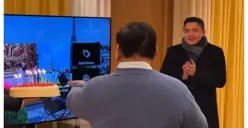 Kamar Four Seasons Hotel George V tengah menjadi sorotan usai beredarnya video yang memperlihatkan momen perayaan ulang tahun Sekretaris Kabinet, Teddy Indra Wijaya. (Sumber: X/@thielfsco)