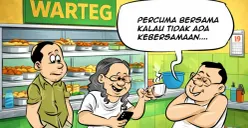 Ilustrasi obrolan warteg edisi Kamis, 16 April 2026. (Sumber: Poskota/Arif Setiadi)