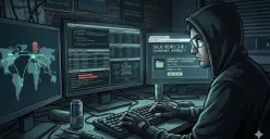 Ilustrasi. Kejahatan siber semakin ganas, jutaan rekening bank diretas. (Sumber: Gemini AI)