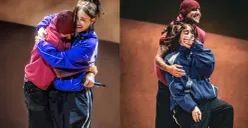 Billie Eilish dipeluk Justin Bieber di Coachella 2026. (Sumber: Instagram/@bliiieelilsh)