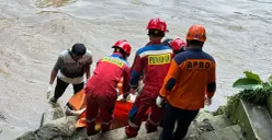 Warga Lenteng Agung, Jagakarsa, digegerkan dengan penemuan sesosok mayat pria tanpa identitas yang mengambang di aliran Kali Ciliwung, Jakarta Selatan, Senin, 20 April 2026 pagi. (Sumber: Dok. Polsek Jagakarsa)