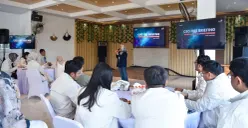 Direktur Utama Telkom, Dian Siswarini memberikan sambutan dalam agenda FLDP 2026. (Sumber: Dok. Telkom Indonesia)