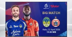 Link live streaming PSIM Yogyakarta vs Persija Jakarta. (Sumber: Instagram/@vidiosports)