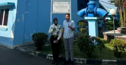 Anggota DPRD Jawa Barat dari Pansus XI, Abdul Karim, saat kunjungan kerja Pansus XI ke Perumda Tirta Darma Ayu, perusahaan daerah air minum milik Kabupaten Indramayu. (Istimewa)