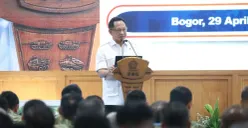 Mendagri Tito Karnavian memberikan pengarahan dalam acara Apel Komandan Satuan TNI Tahun 2026 di Universitas Pertahanan, Sentul, Kabupaten Bogor, Jawa Barat, Rabu, 29 April 2026. (Sumber: Dok. Kemendagri)