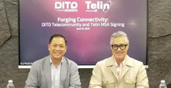 Penandatanganan MSA dilakukan Plt. Chief Executive Officer Telin (kiri) dan Chief Commercial Officer DITO Telecommunity Atty. Adel A. Tamano (kanan) di DITO Business Hub, Manila, Filipina, Rabu, 22 April 2026. (Sumber: Dok. Telkom)