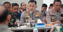 Kapolres Bogor AKBP Wikha Ardilestanto saat rapat koordinasi jelang Rakornas Pemerintah Pusat dengam Daerah di Gedung SICC, Bogor. (Sumber: Polres Bogor)