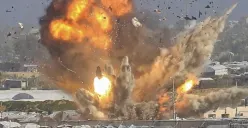 Ledakan di Jalur Gaza oleh bom Israel, Sabtu, 31 Januari 2026 (Sumber: X/@mhdksafa)