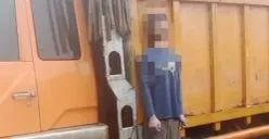 Sopir truk nekat gantung diri di rest area, diduga karena masalah utang. (Sumber: Istimewa)