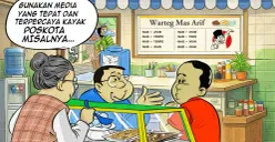 Obrolan warteg hari ini. (Sumber: Poskota/Arif Setiadi)