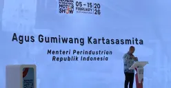 Menteri Perindustrian Agung Gumiwang Kartasasmita membuka pameran otomotif IIMS 2026 di JIExpo Kemayoran, Jakarta (Sumber: Poskota/Herdyan Anugrah Triguna)