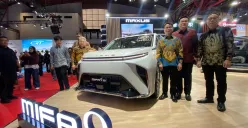 MAXUS Indonesia hadir di IIMS 2026 membawa dua mobil unggulanya yaitu MIFA 7 dan MIFA 9 (Sumber: Poskota/Herdyan Anugrah Triguna)