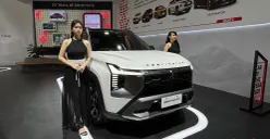 Mobil Mitsubishi Destinator dan Xforce edisi 55th Anniversary di IIMS 2026, JIExpo, Kemayoran, Jakarta Pusat. (Sumber: Poskota/Erwan Hartawan)