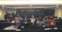 Konferensi pers kasus perdagangan orang yang digelar di Polda Metro Jaya, Jumat, 6 Februari 2026. (Sumber: Istimewa)