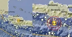 2 titik gempa di Cimahi dan Pacitan (Sumber: Dok/BMKG)