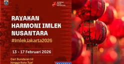 Perayaan Imlek 2026 di Jakarta hadir dengan festival budaya, pertunjukan barongsai, dan instalasi cahaya. (Sumber: Instagram/@dkijakarta)