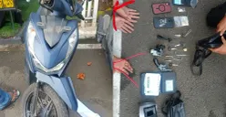Barang bukti pelaku curanmor yang diamankan petugas kepolisian. (Sumber: Polsek Jatiuwung)