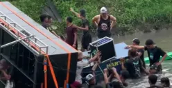 Perahu sound horeg untuk tradisi Nyadran tenggelam di Sidoarjo. (Sumber: Instagram/@taufiqmedia.id)