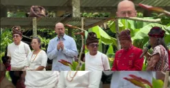 Pandji Pragiwaksono jalani hukuman adat di Toraja dengan denda satu ekor babi dan lima ekor ayam (Sumber: TikTok/@infotoraja.com)