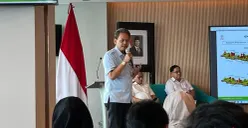 Direktur Utama Food Station Tjipinang Jaya, Dodot Tri Widodo saat di Balai Kota Jakarta, Rabu, 11 Februari 2026. (Sumber: Poskota/M. Tegar Jihad)