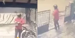 Rekaman CCTV aksi percobaan curanmor di Jagakarsa, Jakarta Selatan. (Sumber: tangkapan layar)