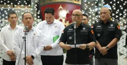 Konferensi pers penetapan tersangka kasus korupsi ekspor CPO dan POME, di Kejaksaan Agung (Kejagung), Jakarta Selatan, Rabu, 11 Februari 2026. (Sumber: Dok. Kejagung)