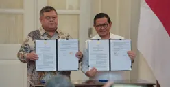 Penandatanganan nota kesepakatan antara Pemprov Jakarta dan BPKP di Balai Kota Jakarta, Rabu, 12 Februari 2026. (Sumber: Dok. Kominfo Jakarta)