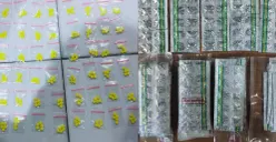 Barang bukti ratusan butir obat jenis Tramadol dan Heximer yang berhasil diamankan. (Sumber: Polsek Tangerang)