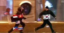 Kumpulan meme kocak perang SEAblings vs KNetz di media sosial. (Sumber: X/@taqdirulaziz)