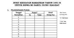Contoh format buku Rmadhan 2026