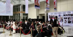 Suasana Jakarta International Jewellery Fair (JIJF), JCC, Senayan, Jakarta Pusat, Sabtu, 14 Februari 2026. (Sumber: Poskota/M. Tegar Jihad)