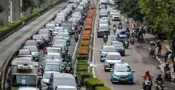 Kondisi ruas Jalan Rasuna Said, Jakarta, yang mulai bersih dari tiang monorel, Rabu 11 Februari 2026. (Sumber: Poskota/Bilal Nugraha Ginanjar)