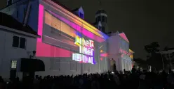 Jakarta Light Festival di kawasan Kota Tua, Taman Sari, Jakarta Barat. (Sumber: Poskota/Pandi Ramedhan)