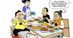 Ilustrasi obrolan warteg tentang lukisan “Kuda Api “ Pak SBY. (Sumber: Poskota/Arif Setiadi)