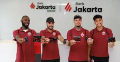 Potret pemain Persija Jakarta berkolaborasi dengan Bank Jakarta. (Sumber: Bank Jakarta)