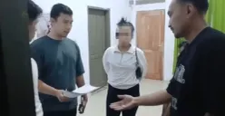 Petugas Unit Pidum mengamankan pelaku penipuan tenaga kerja. (Sumber: Satreskrim Polres Serang)