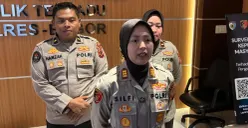 Kasat PPA PPO Polres Bogor, AKP Silfi Adi Putri saat memberikan keterangan pers di Mapolres Bogor, Senin, 23 Februari 2026. (Sumber: Poskota/Giffar Rivana)
