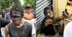 Pencuri pompa air di Kebon Jeruk, Jakarta Barat bersembunyi ke gorong-gorong untuk hindari kejaran warga. (Sumber: Instagram @infojakarta30)