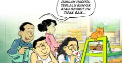 Ilustrasi obrolan warteg edisi Kamis, 26 Februari 2026. (Sumber: Poskota/Arif Setiadi)