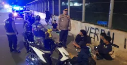 Patroli Polsek Cinere di Tol Limo Jalan Raya Limo, Kota Depok, Rabu, 25 Februari 2026. (Sumber: Dok. Polsek Cinere)
