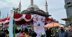Warga antusias ikuti GPM di pelataran Masjid Nurul Wathon, Cibinong. (Sumber: Dok. Pemkab Bogor)