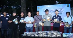 Satuan Reserse Narkoba Polres Metro Jakarta Pusat menggagalkan upaya peredaran narkotika jenis sabu seberat 50 kilogram berlabel Durian. (Sumber: Dok. Polres Metro Jakarta Pusat)