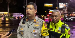 Kasatlantaa Polres Bogor, AKP Rizky Guntama memastikan Operasi Lilin Lodaya di Jalur Puncak berjalan aman. (Sumber: Poskota/Giffar Rivana)