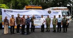 Bank Mandiri bersama Kementerian Pertahanan membangun jembatan Bailey untuk memulihkan akses dan konektivitas wilayah terdampak banjir dan longsor di Sumatera. (Sumber: Istimewa)