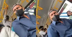 Dugaan pelecehan seksual terhadap penumpang perempuan di bus Transjakarta rute 1A menjadi viral. Transjakarta menyatakan prihatin dan berkomitmen mendukung korban. (Sumber: TikTok/@anstsyzhr3)