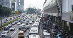 Ruas GT di Jakarta yang terdampak aturan ganjil genap.(Sumber: Poskota/Bilal Nugraha Ginanjar)