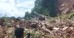 Kondisi longsor Gunung Kaupas, Kampung Cibodas, Desa Kadubeureum, Kecamatan Padarincang, Kabupaten Serang. (Sumber: BPBD Kabupaten Serang)