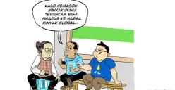 Obrolan Warteg tentang penangkapan Presiden Venezuela. (Sumber: Poskota/Arif Setiadi)