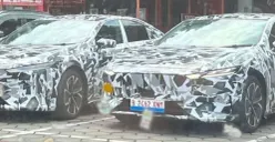 Mazda EZ-6 terendus menjalani uji jalan di Indonesia. (Sumber: Instagram/@indrafatan)