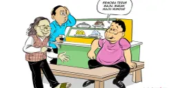 Obrolan Warteg tentang lalu lintas selama Nataru. (Sumber: Poskota/Arif Setiadi)